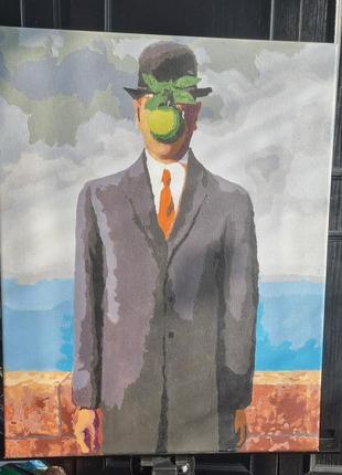 Репродукция картины rene magritte "сын человеческий", не печать!