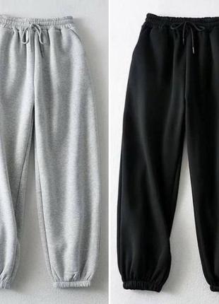 Спортивные штаны джоггеры свободные белые черные голубые серые графитовые трендовые стильные6 фото