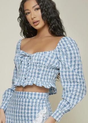 Стильная укороченная блуза, стильная кофточка, с-м5 фото