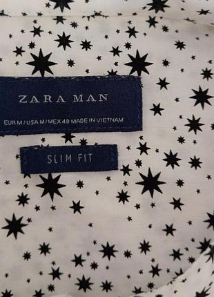 Чоловіча сорочка slim fit в принт zara