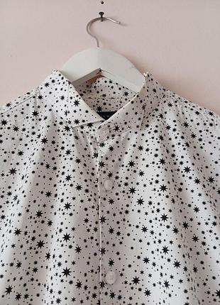 Чоловіча сорочка slim fit в принт zara