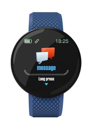 Смарт часы, смарт годинник, фитнес браслет, smart watch, синие1 фото