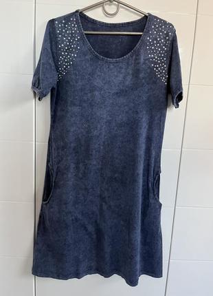 Платье футболка коттон варенка под джинс