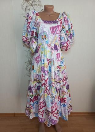 Красива котонова міді сукня від wigilia7 фото