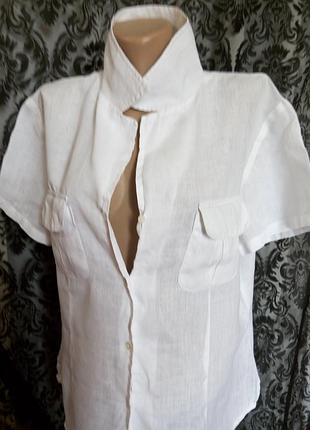 **hennes** 100% тонкий льон сорочка розм 56 пог-60см