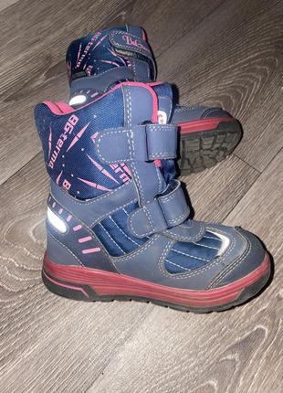 Зимові термо чоботи чобітки ботінки для дівчинки1 фото