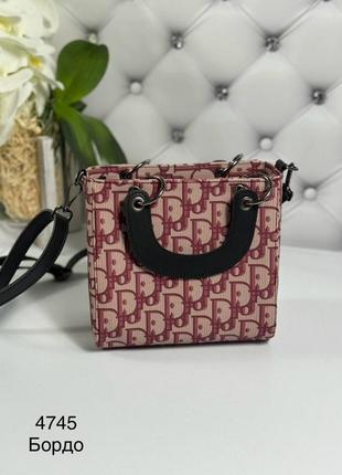 Женская стильная и качественная сумка из эко кожи бордо3 фото