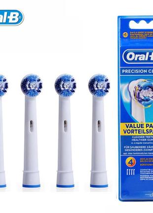 4шт насадки для электро щетки орал би браун прецишн клин braun oral-b precision clean4 фото