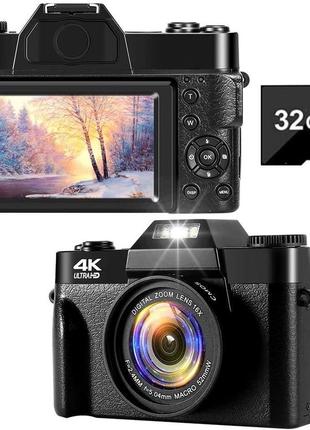 Цифровая камера 4k 48mp с цифровым зумом 16x цифровой фотоаппарат