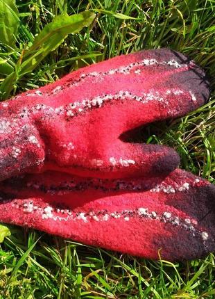 Валяные перчатки варежки валяные перчатки варежки из шерсти