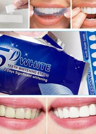 1пакет = 2 смужки 5d whitestrips, classic vivid, комплект для відбілювання зубів, 2 смужки2 фото