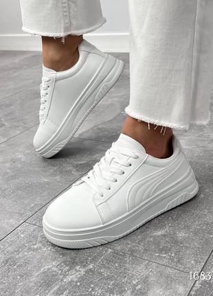 Кеди білі, кросівки білі1 фото