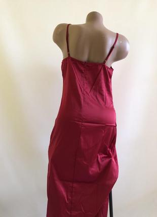 10-53 жіноча сукня-комбінація міді на бретелях женское платье-комбинация миди на бретелях4 фото
