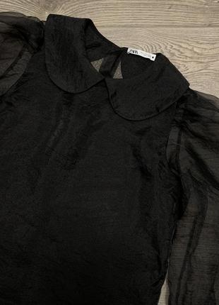 Блуза из органзы zara р. xl/42/1410 фото