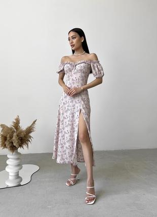 Утонченное нежное платье с рюшей🌷 вечернее платье платья платье сарафан цветы8 фото