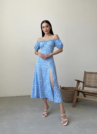 Утонченное нежное платье с рюшей🌷 вечернее платье платья платье сарафан цветы7 фото