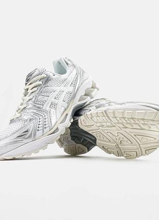 Asics gel kayano "white/silver" мужские кроссовки качество высокое3 фото