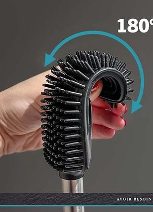 Гибкая силиконовая щетка для унитаза с длинной ручкой avoir besoin® с настенным...