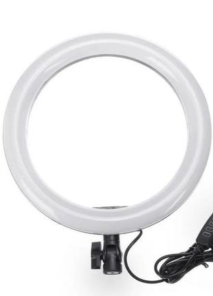 Лампа кольцо для фото 26 см | кольцевая лампа для блогеров | кольцевая светодиодная ep-184 led лампа1 фото