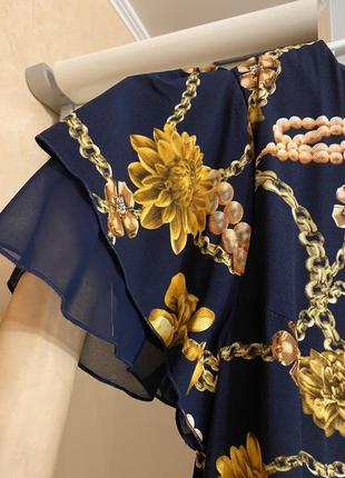 Шифонова сукня міді великого розміру батал4 фото