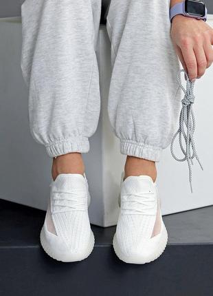 Летние высокие белые текстильные кроссовки в ассортименте7 фото