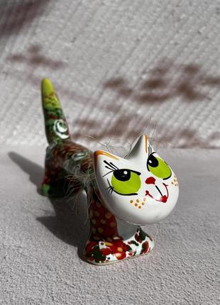 Кот ручной работы львовская керамика lk034-81 фото