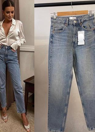 Джинси straight fit high waist zara