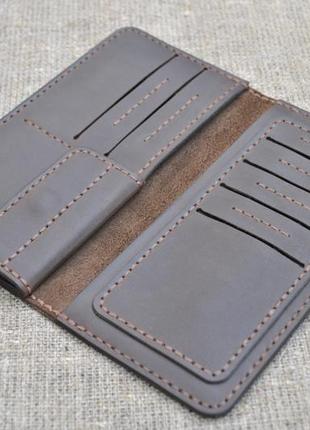 Шикарное портмоне из натуральной кожи k07-4503 фото