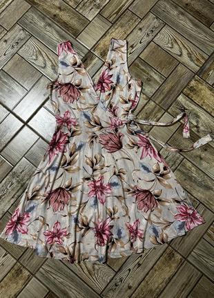 Оригинальное натуральное трикотажное платье в цветочный принт s.oliver10 фото