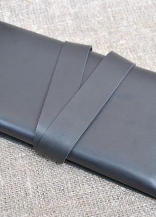 Стильный черный кошелек из натуральной кожи k20-04 фото