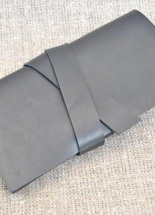Стильный черный кошелек из натуральной кожи k20-03 фото
