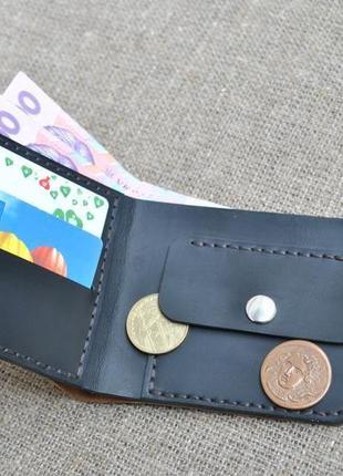 Невеликий двоколірний гаманець з натуральної шкіри k59-210+02 фото