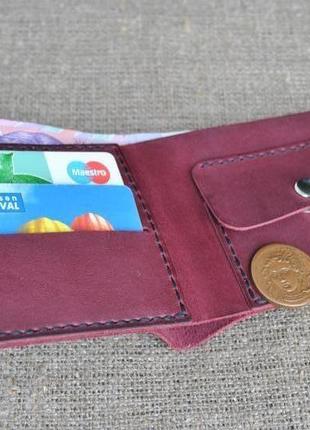 Красивий маленький шкіряний гаманець k36-800+black1 фото