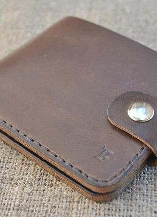 Темно-коричневый кожаный кошелек k29-4503 фото