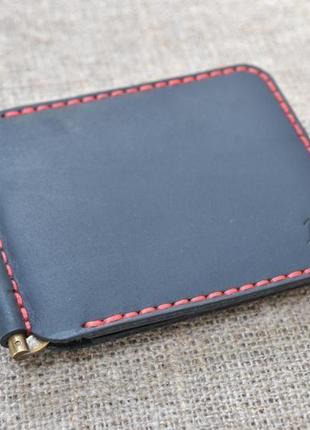 Маленький кошелек с прижимным механизмом для купюр z05-0+red