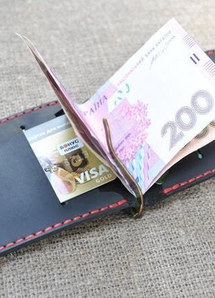 Маленький гаманець з притискним механізмом для купюр z05-0+red4 фото