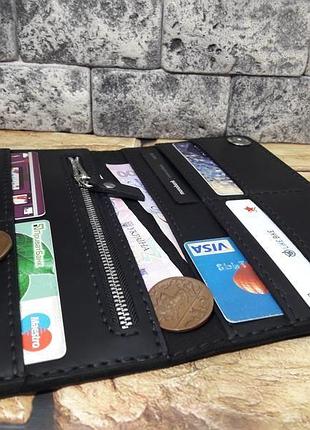 Вместительный черный кошелек k27m-0