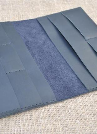 Великий темно-синій гаманець k21-6001 фото