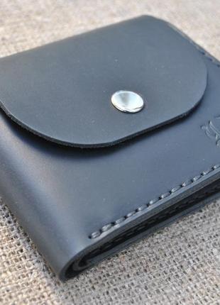 Кожаный кошелек черного цвета k93-03 фото