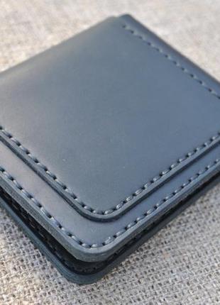 Шкіряний гаманець чорного кольору k93-04 фото