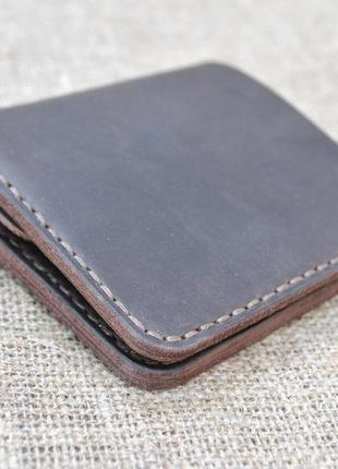 Темно-коричневый кожаный кошелек k92-4503 фото