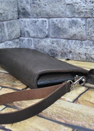 Брутальний гаманець-клатч зі шкіри klh02-4502 фото