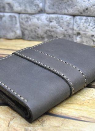 Вертикальний гаманець з натуральної шкіри k62-450+light brown4 фото