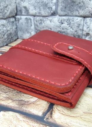 Красный кошелек из натуральной кожи k02h-5801 фото