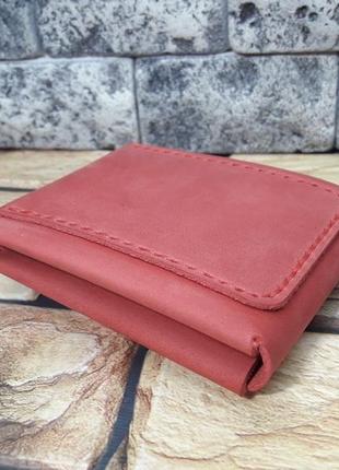 Красный кошелек из натуральной кожи k107-5805 фото