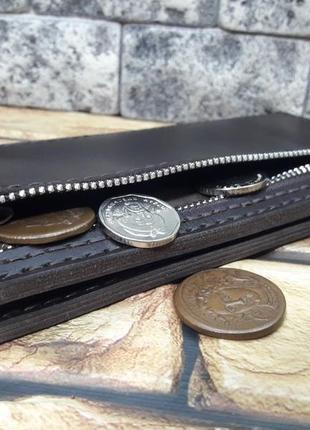Стильний шкіряний гаманець k108-brown
