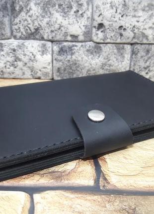 Чорний гаманець для документів та грошей k65-03 фото