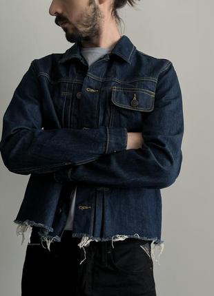 Jj type i denim jacket укороченная джинсовка деним куртка жакет джекет джинс синяя невые плотная интересная премиум уникальная6 фото