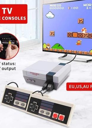 Ігрова приставка дитяча консоль ретро game nes 8bit вбудовані ігри 620 для дітей dendy з двома джойстиками