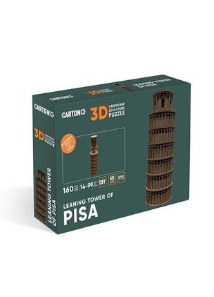 3d пазл картонный cartonic пизанская башня 160 деталей